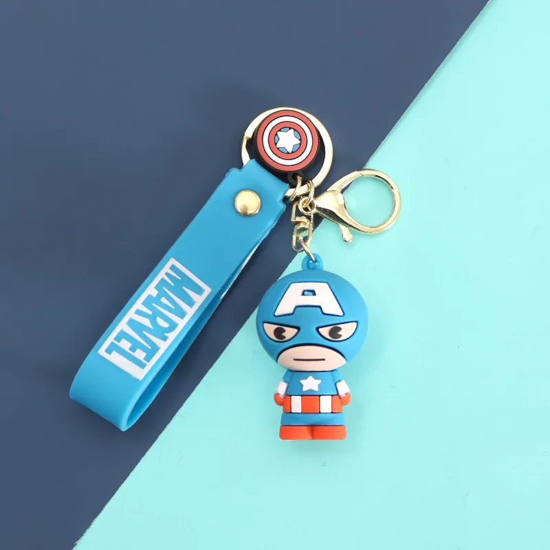 Брелок для ключей Disney Марвел Мстители паук Человек мультяшный Железный человек