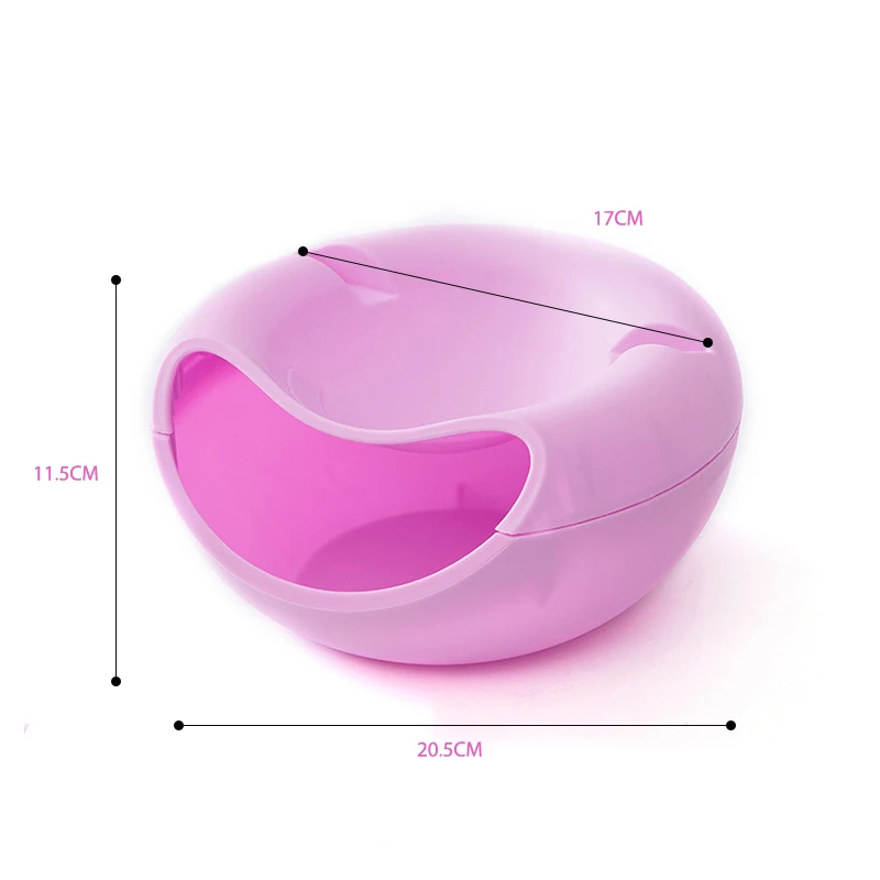 Миска для фруктов и пластиковая двухслойная коробка хранения еды перекуса