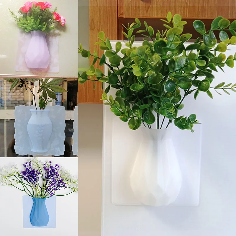 Настенная силиконовая наклейка для вазы настенная бесшовная волшебное стекло