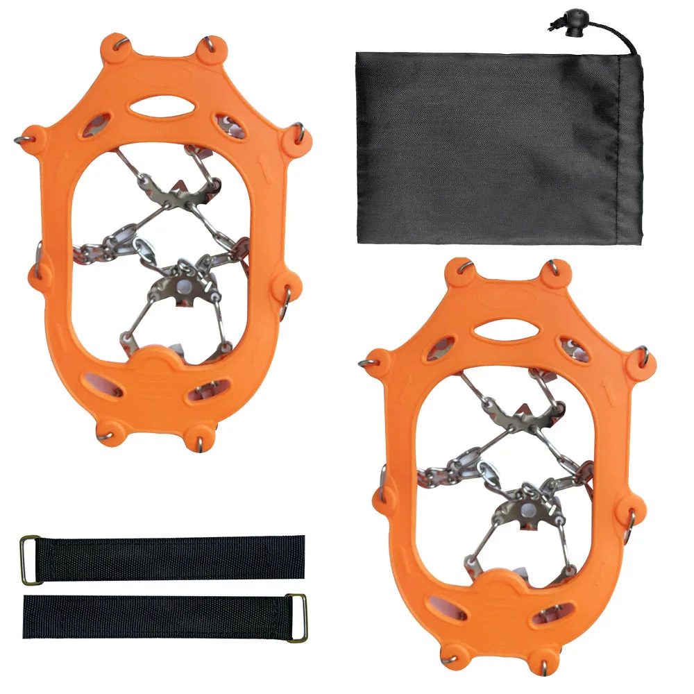 

1 Pair 19 Teeth Anti-slip Ice Gripper Spike For Shoes Anti Slip Hiking Climbing Ice Claws Snow Cleats Grips Boots Chain SpikeNew