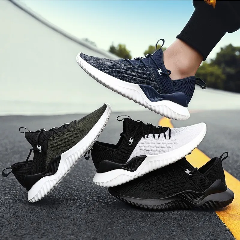 Сетчатые слипоны для бега Простые повседневные кроссовки Мужские легкие