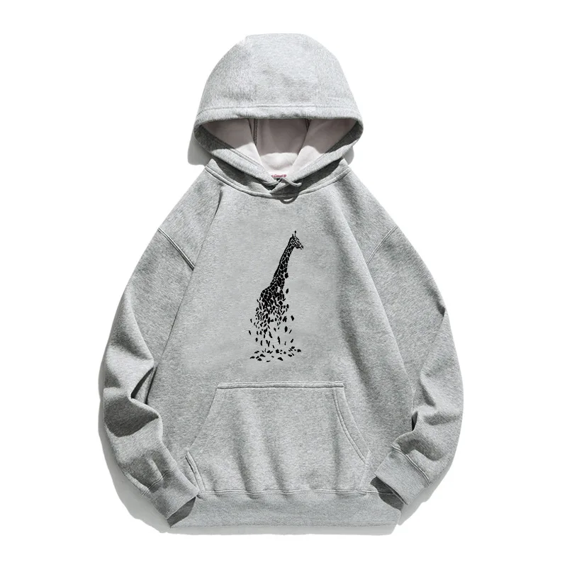 

Women Hoodie Giraffe Printed Hoodies Women Fleece Long Sleeve Loose Sweatshirt with Hat Girls Pullovers Winter