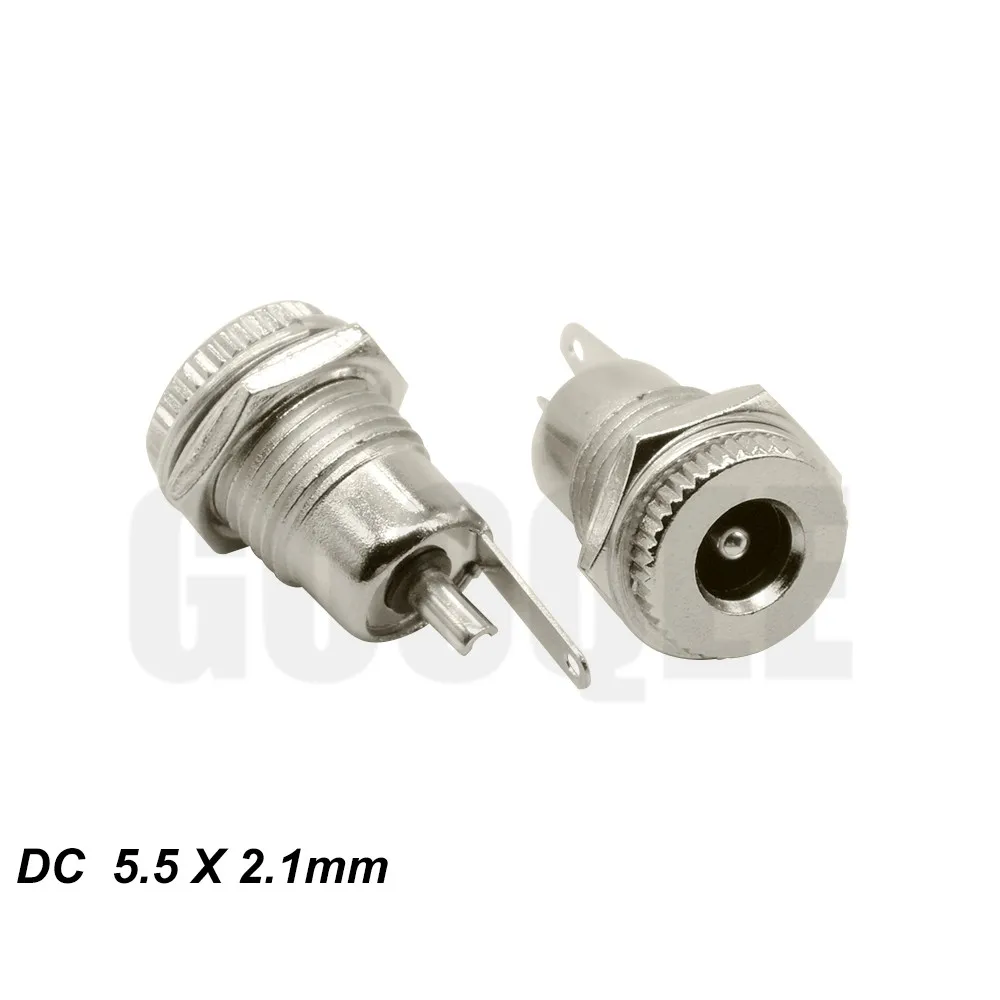 DC 5.5 x 2.1mm DC-099 5,5 мм x 2,1 мм 5,5 мм x 2,5 мм 5A 30 В DC разъем питания гнездовой панельный разъем 5,5*2,1 5,5*2,5 открытое отверстие 11 мм - Цвет: DC 5.5 x 2.1mm