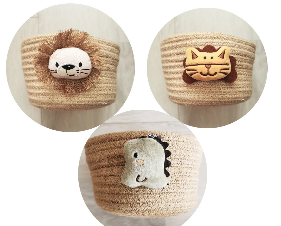 Детская настольная корзина для мелочей органайзер хлопковая веревка корзины