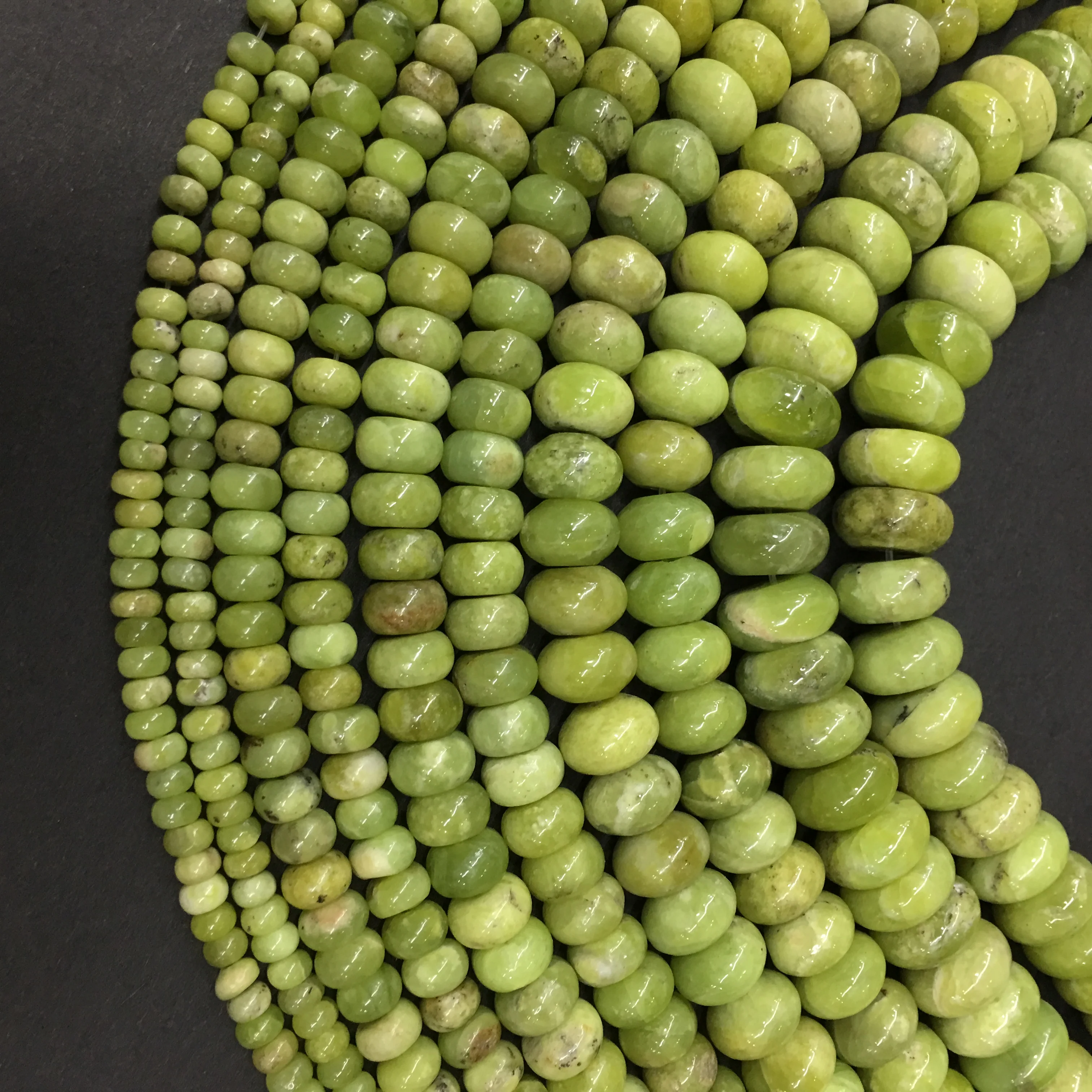 Натуральный зеленый Оливиновый камень Рондель свободный бисер Энергия