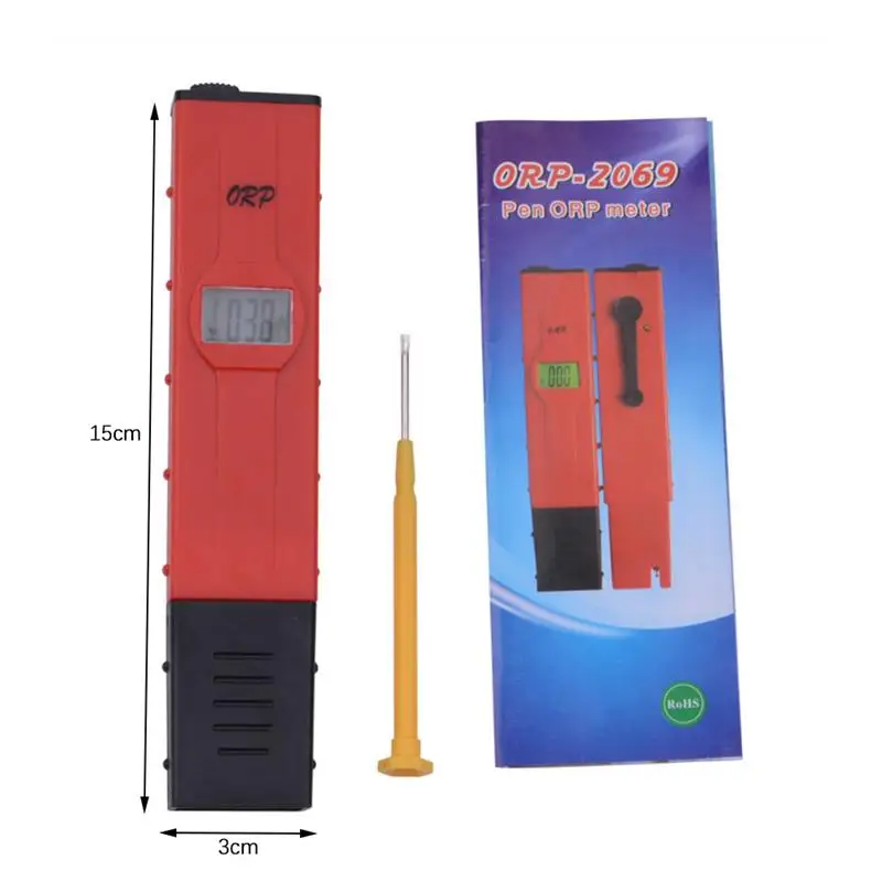 

Mini Digital Water Tester Meter Pen with LCD ORP Buffer Powder ABS -1999~1999MV Water Quality Tester for Aquarium Swimming Pools