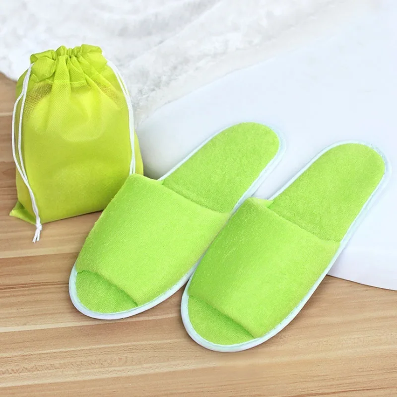 dropshipping new simple slippers men women hotel travel spa portable folding house disposable home guest indoor slippers bigsize free global shipping