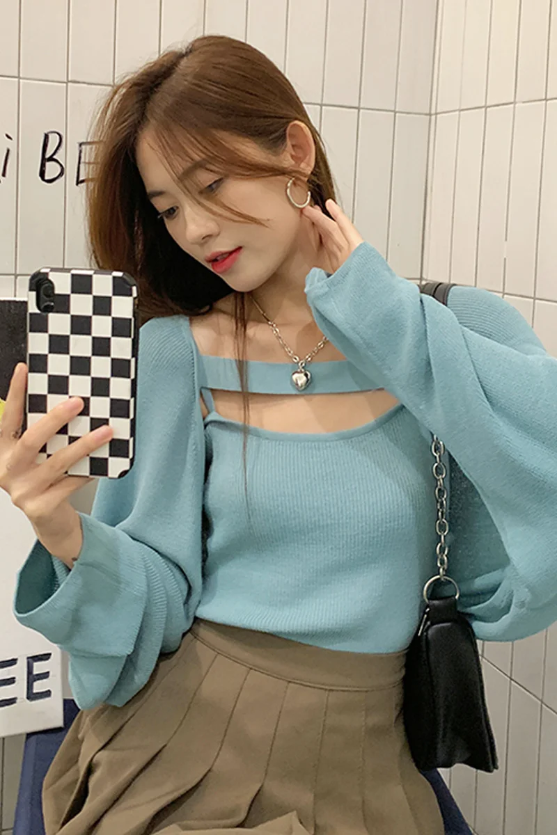 Вязаный кардиган женская одежда тонкая шаль на весну и осень новинка 2021 свитер