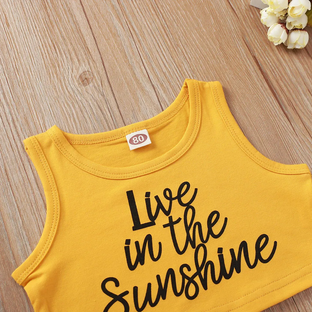 Жилет без рукавов с надписью для маленьких девочек топы + шорты кисточками и