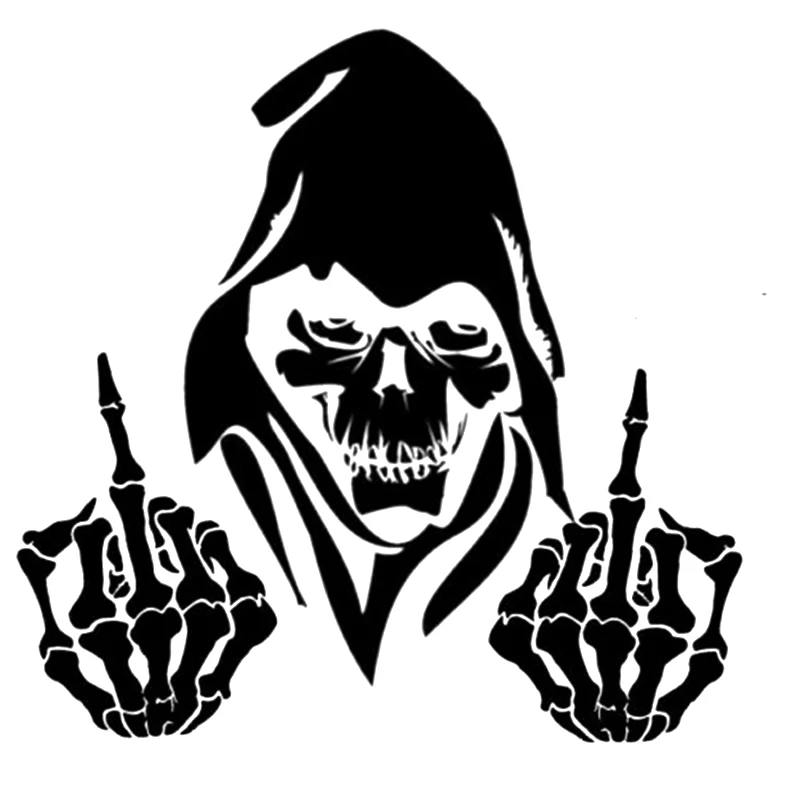 

15*14.8cm grim reaper death Car Sticker Funny Car Window Bumper Novelty JDM Drift Vinyl Decal Sticker