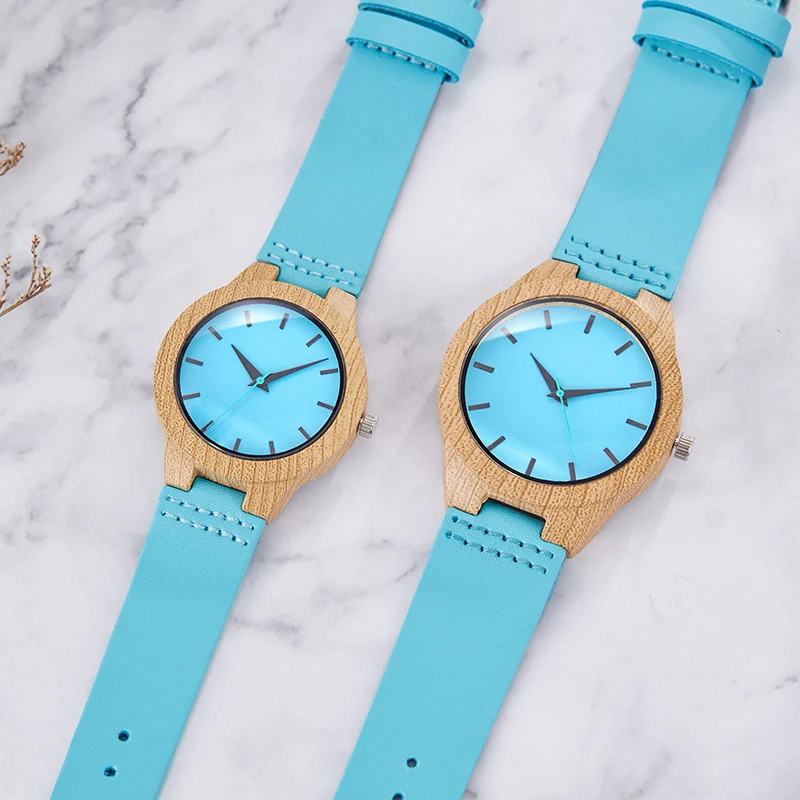 Часы наручные кварцевые с ремешком из натурального дерева 3 вида|Женские часы| |