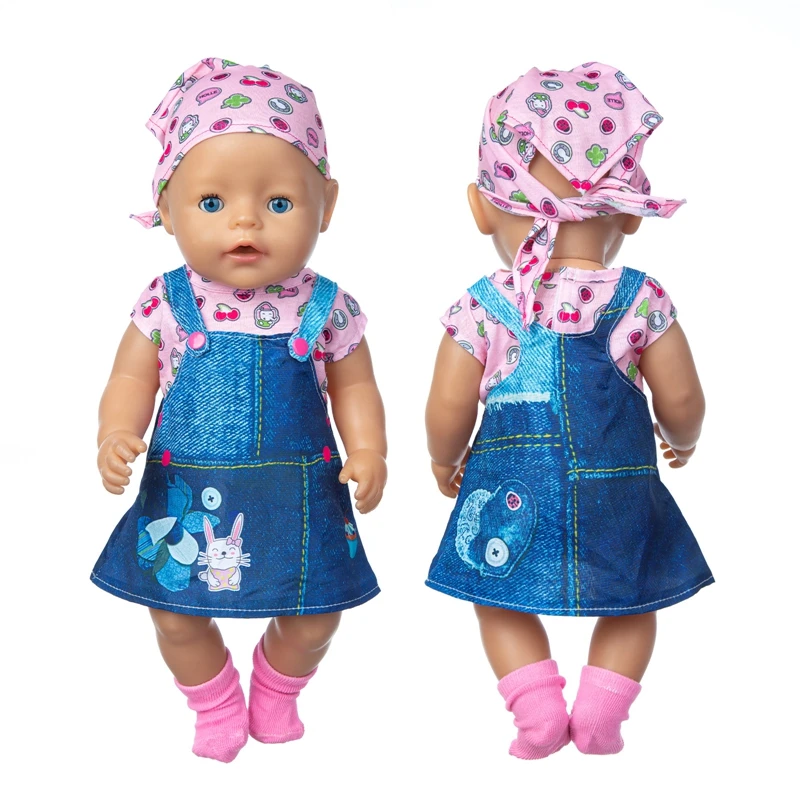 Подходит для новорожденных 18 дюймов кукольная одежда аксессуары мультяшная фигурка ковбойская одежда для малышей подарок на день рождения