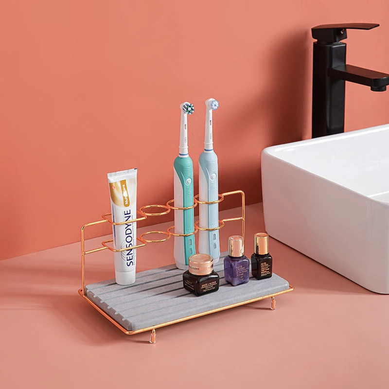 bathroom diatomite storage rack electric toothbrush holder with quick dry diatomaceous mat cosmetic stand tray bath organizer free global shipping