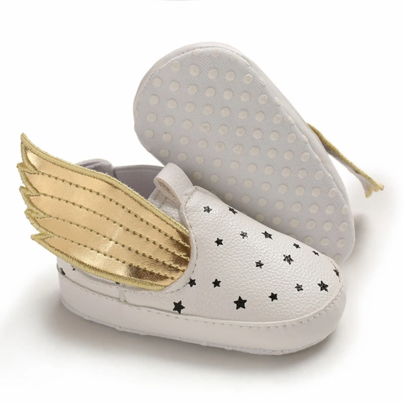 

PU Baby Shoes Infant Prewalker Wings Design Baby Booties Toddler Girl Moccasins Boy Casual First Walkers 0-18 Months