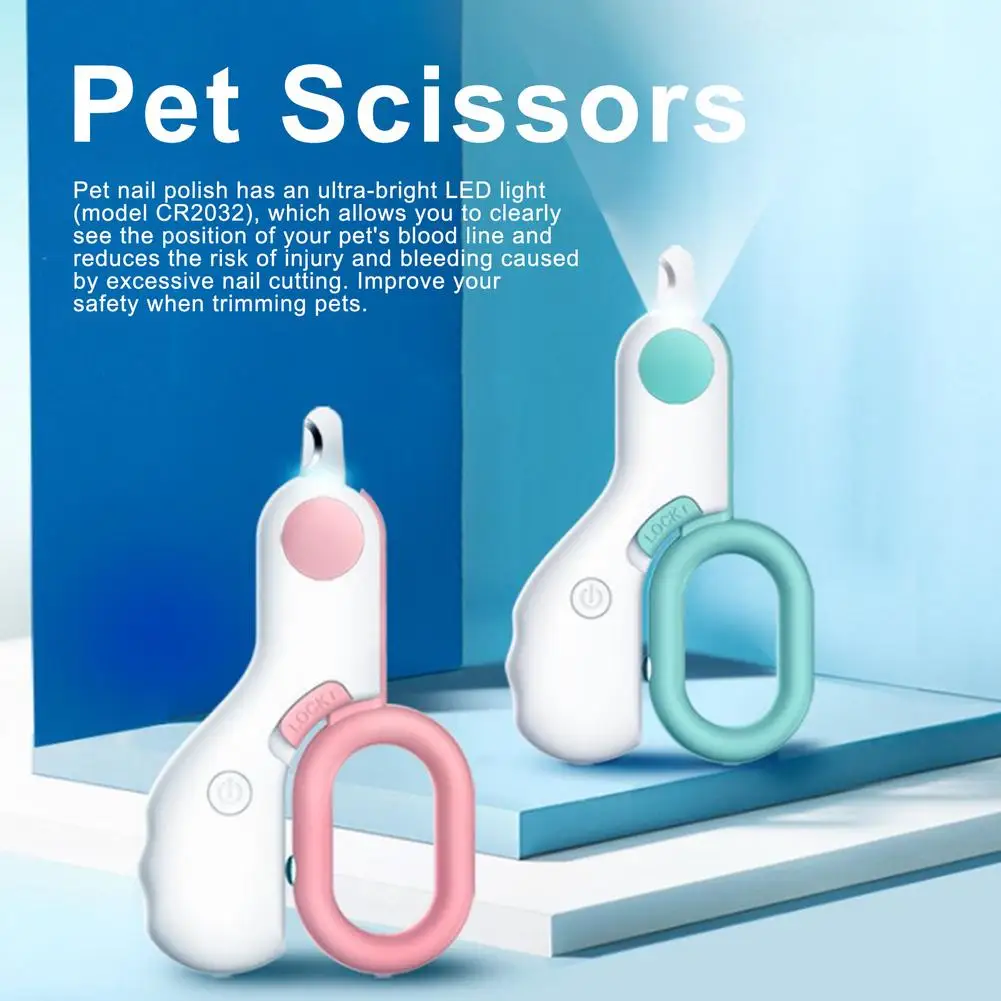 

1PC LED Dog Cat Safe Nail Clippers Stainless Steel Cat Claws Nail Clippers Professional Pet Scissors Pet Supplies
