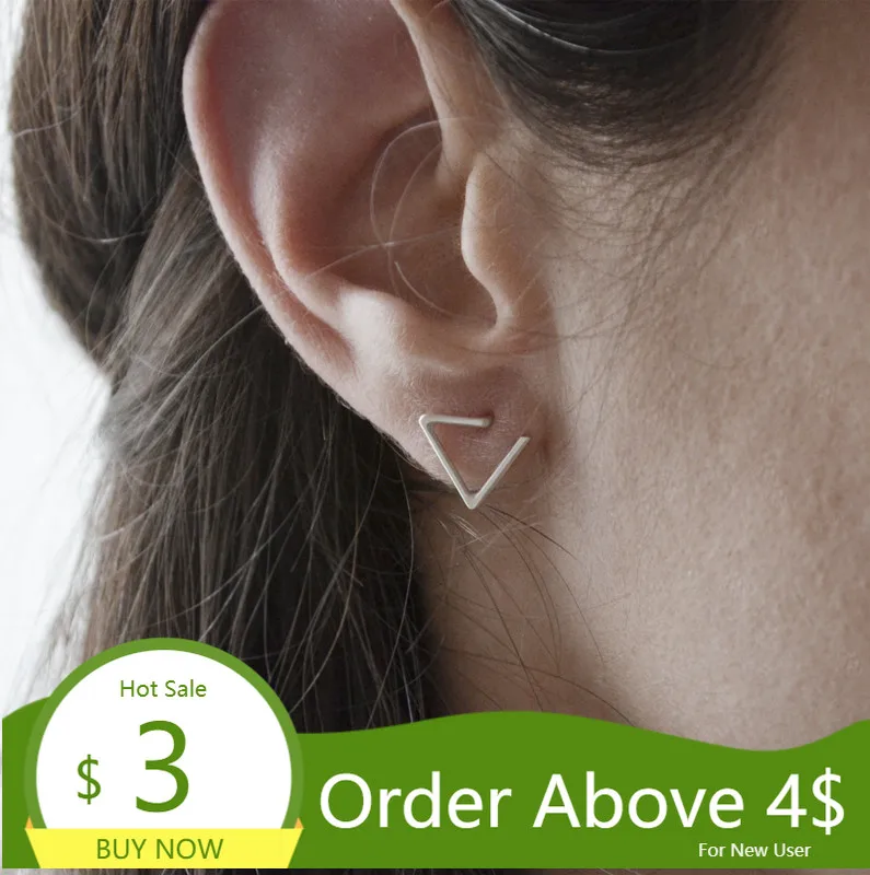 

Visisap оснастки в виде геометрических фигур Регулируемая серьга Треугольники серьги-гвоздики серёжки для Для женщин дропшиппинг XRB1192