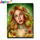 Картина для алмазной вышивки крестом 5D с изображением девушки, квадратная вышивка