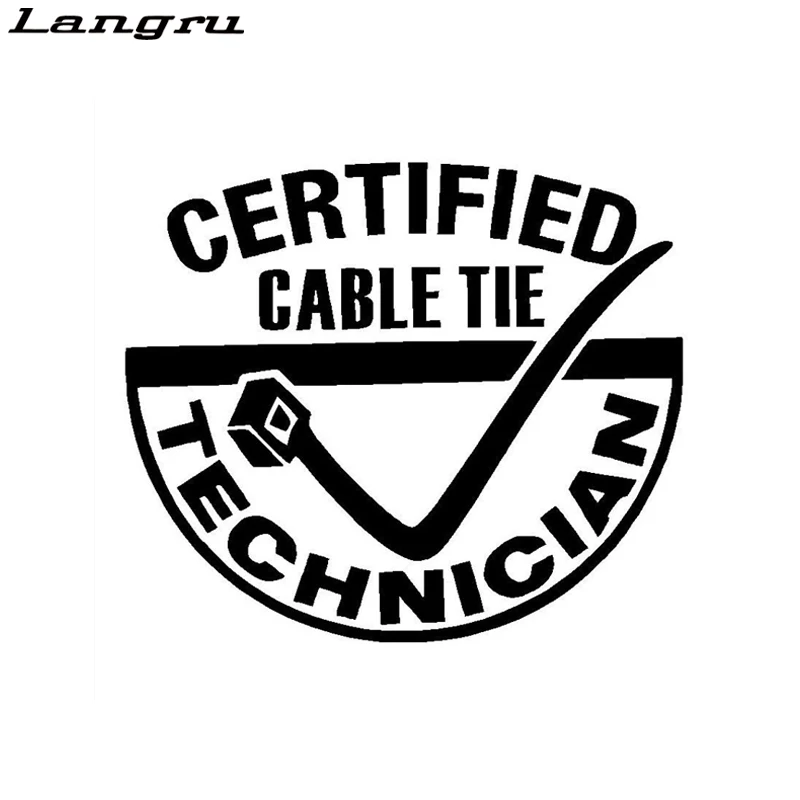 Langru сертифицированная кабельная стяжка техник виниловая наклейка забавная для