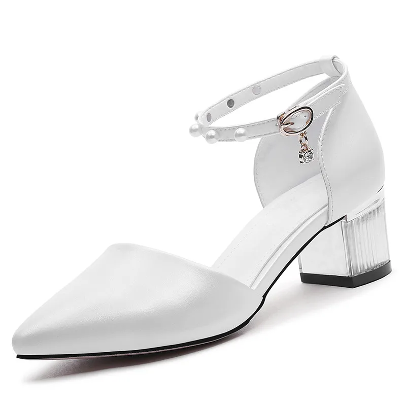 

Classic Sandals Women's High Heels Spring Summer Buckle Pointed Toe Sexy New Fashion Office Casual Party Wedding Shoes YG-B0326