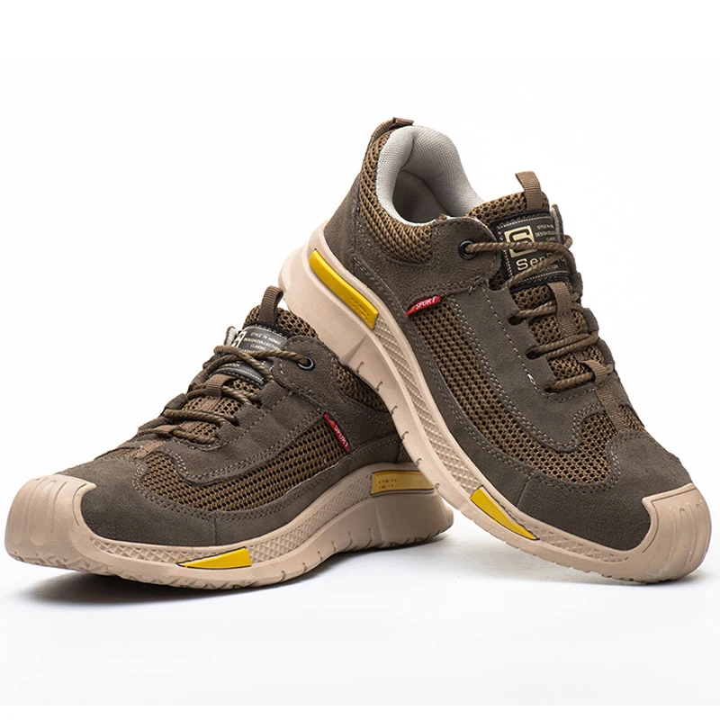 

New Work Safety Boot For Men Steel Toe Shoes Indestructible Work Shoes Outdoor Hiking Shoes Puncture-Proof Safety Shoes Men Boot