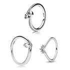 Кольцо женское из серебра 925 пробы, с каплями воды