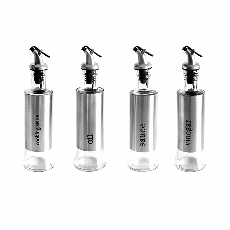 300 мл нержавеющая сталь стеклянный диспенсер оливкового масла может соевый соус