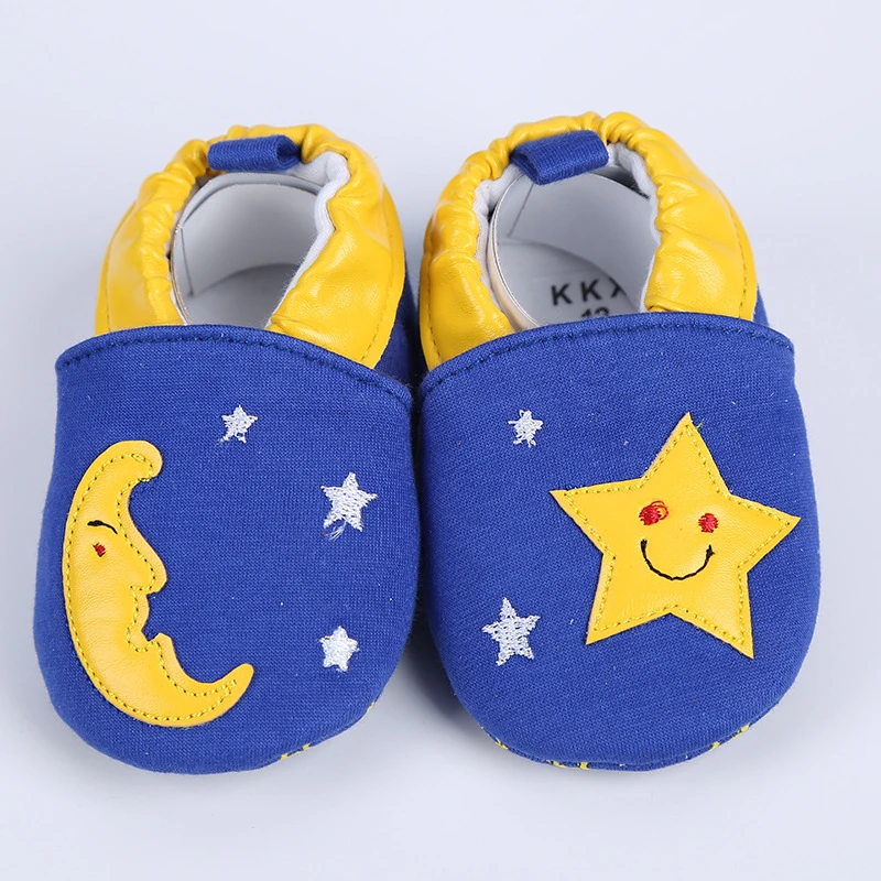 Zapatos de tela de algod&oacute;n para beb&eacute;s, mocasines de dibujos animados para primeros pasos, antideslizantes, suela suave, de 0 a 18 meses, 1 par-4