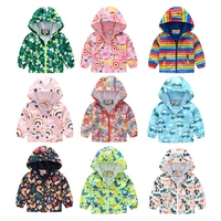 2021 kid clothes boys girl jackets children hooded zipper windbreaker baby fashion print coat infant waterproof hoodies clothing