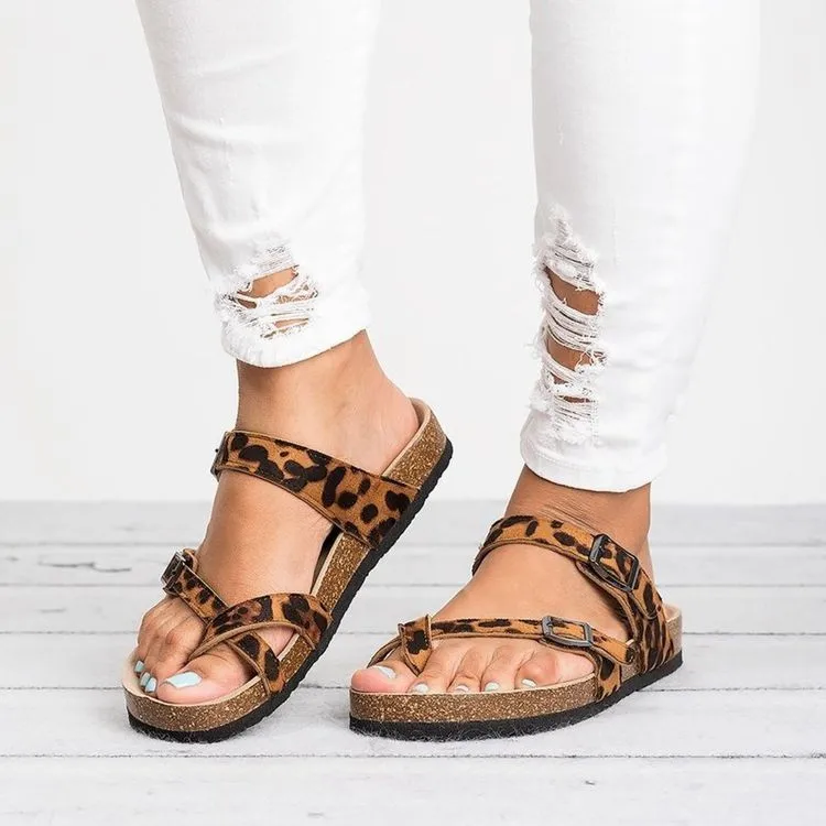 

2021 New Ladies Platform Shoes Summer Fashion Rainbow Clip Toe Flip Flops Rome Style Cork Slippers Anti-skid Beach Women Sandals
