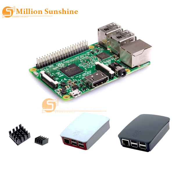 Raspberry Pi 3 Starter Kit B с фотоэлементами + Оригинальный чехол радиаторы pi3 B/pi 3b Wi-Fi и bluetooth