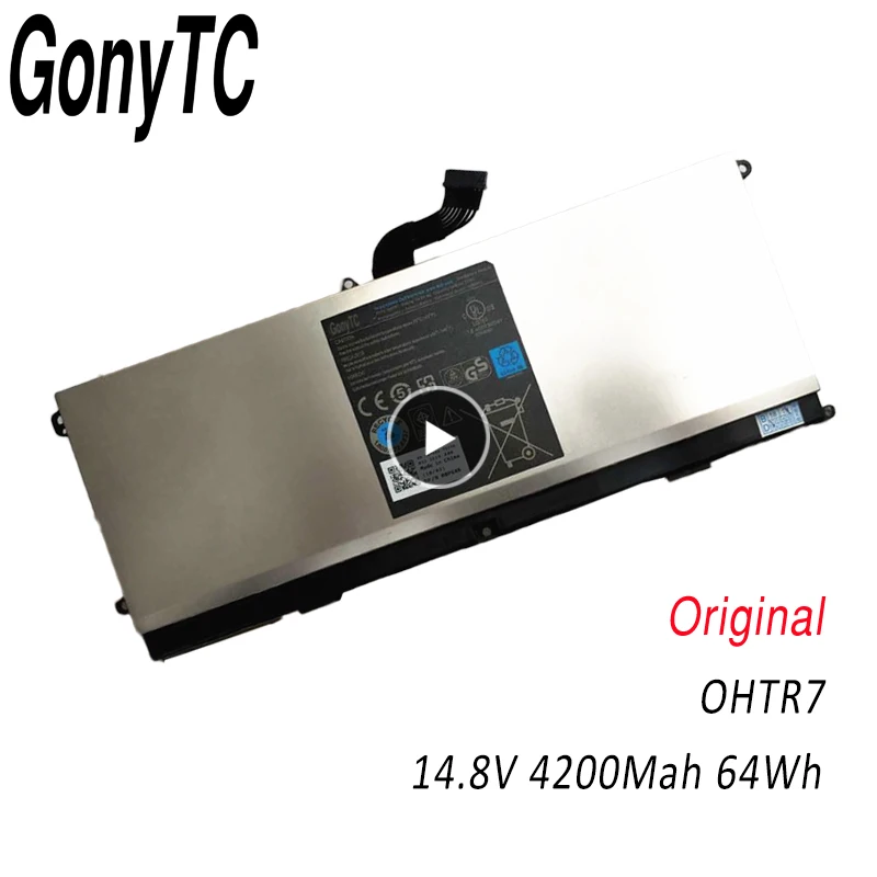 14,8 в 64 Втч новый оригинальный аккумулятор для ноутбука OHTR7 для Dell XPS 15z L511Z OHTR7 0HTR7 NMV5C 0NMV5C 75WY2 075WY2