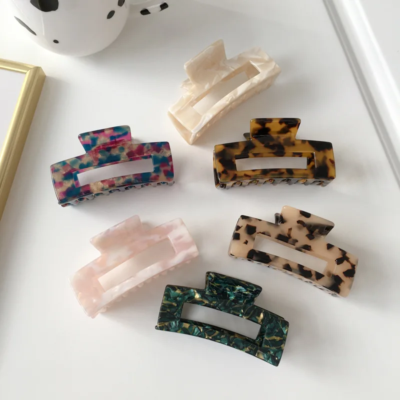 

New Temperament Retro Tortoiseshell Large Hair Claws Women Girls Hollow Acrylic Hairpins Acetate Hair Clips Hair Accessories