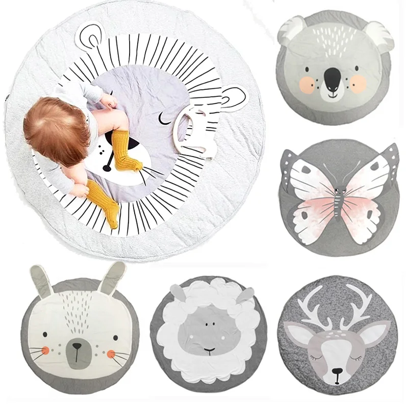 Игровой коврик с круглым львом Кроликом единорогом коалой игровой детское