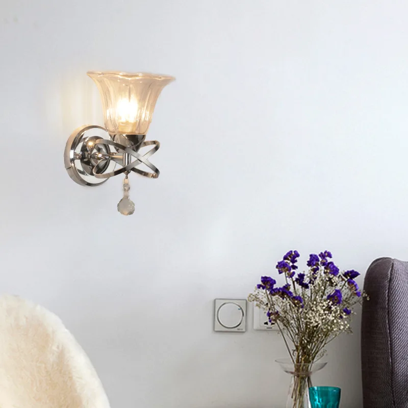 

Wall Lamp Indoor Lights Bedroom Bedside Lamp Living Room Creative Light American European LED Staircase Balcony Light Fixture