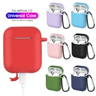 Силиконовый чехол для беспроводных Bluetooth-наушников, защитный чехол, пылезащитный чехол для гарнитуры Apple Airpods 12, аксессуары для наушников