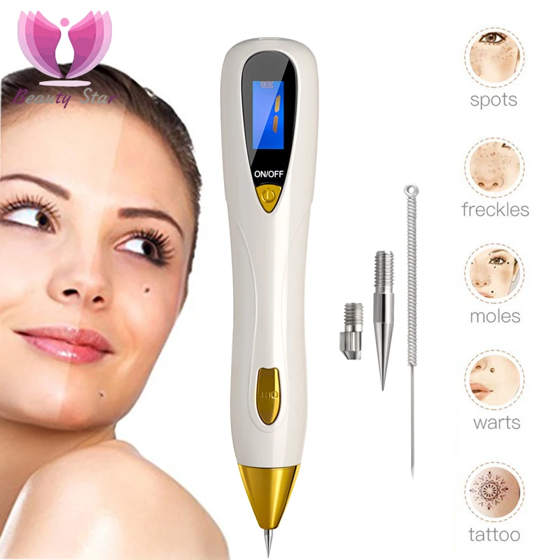 Уход за кожей 9 зубчатая Лазерная плазменная ручка моль тату карандаш для