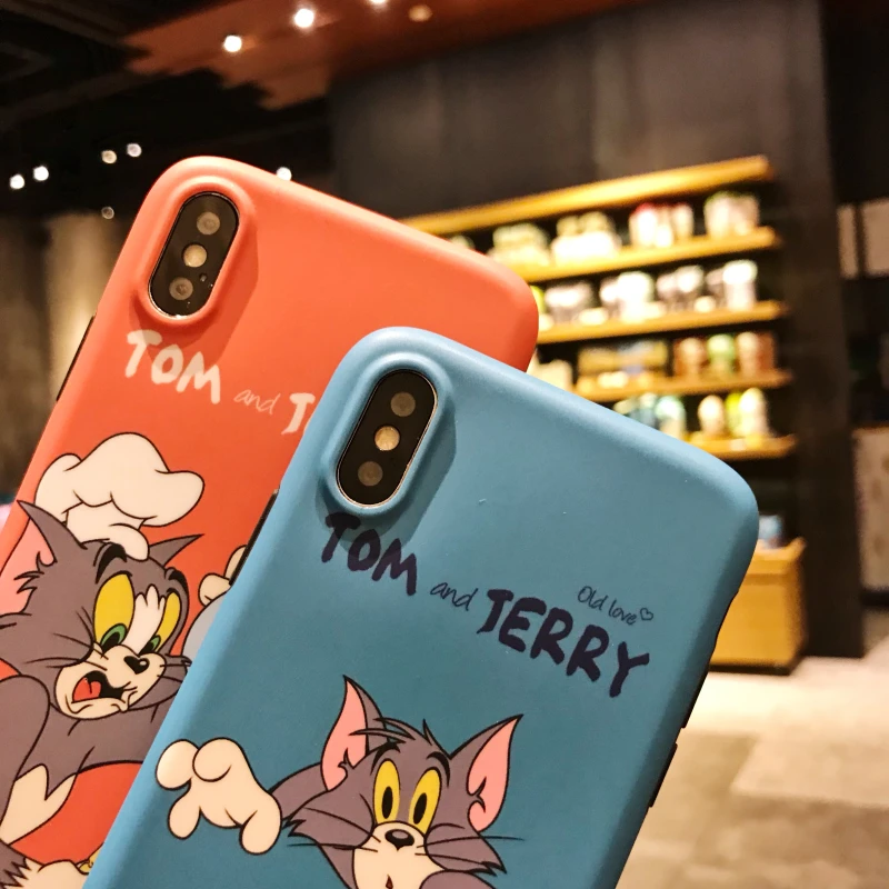 Красивый Том и Джерри Мультфильмы для IPhone силиконовый чехол X XS Max XR iPhone7 8 plus 6s| |