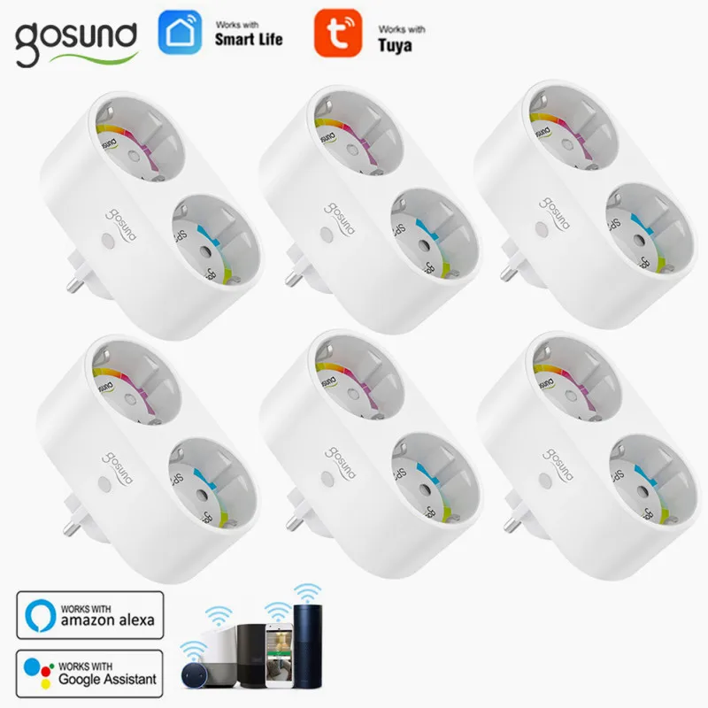 

Умная розетка 2 в 1 Gosund Tuya с поддержкой Wi-Fi и голосового помощника