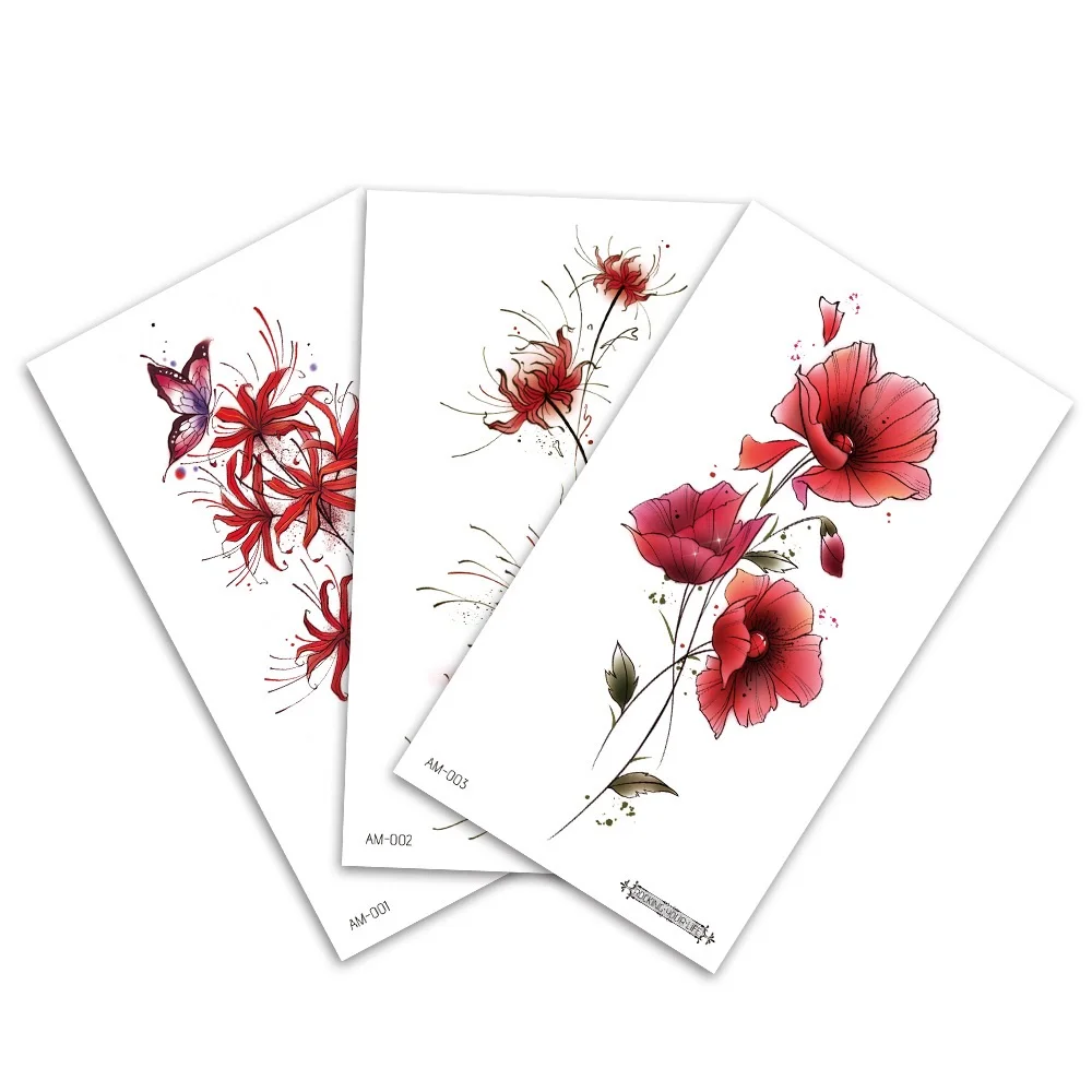 Татуировка Акварельная женская одноразовая Временная водостойкая наклейка для