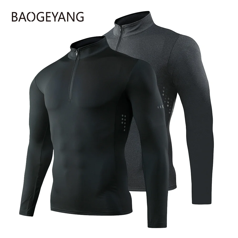 Men's Running T-Shirts, Quick Dry Compression Sport T-shirts, Fitness Gym Running Shirts, Football Shirts Sportswear Men's Shirt