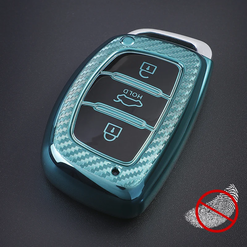 

Carbon Fiber TPU Car Remote Key Case Cover for Hyundai Ix25 Ix35 Ix20 I30 I40 Tucson Sonata Verna Solaris Santa Elantra Mistra