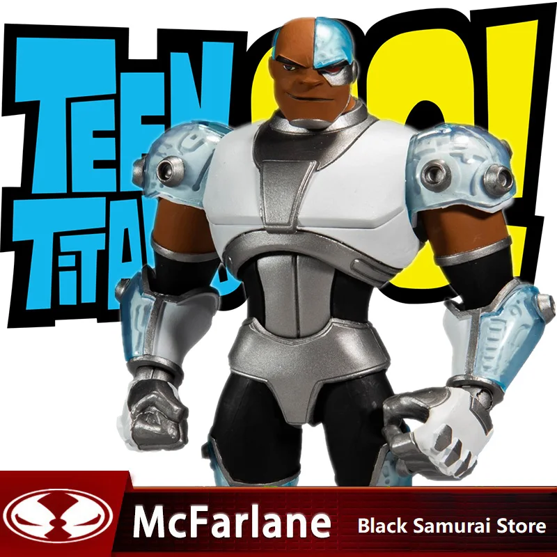 

DC Comics McFarlane Teen Titans Cyborg Anime action figure 17cm Collectible figurines Model Halloween Gift Toys for boys