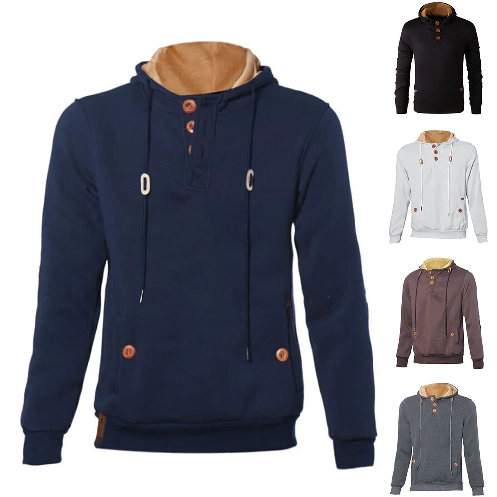 Брендовая новинка мужские повседневные толстовки свитшот однотонный принт