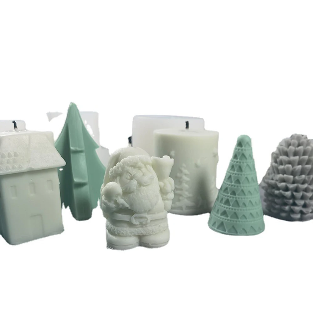 

New Christmas Tree Series Candle Mold DIY Silicone Cake Mold Chocolate Mould Christmas Soap Making Cake Baking Mold