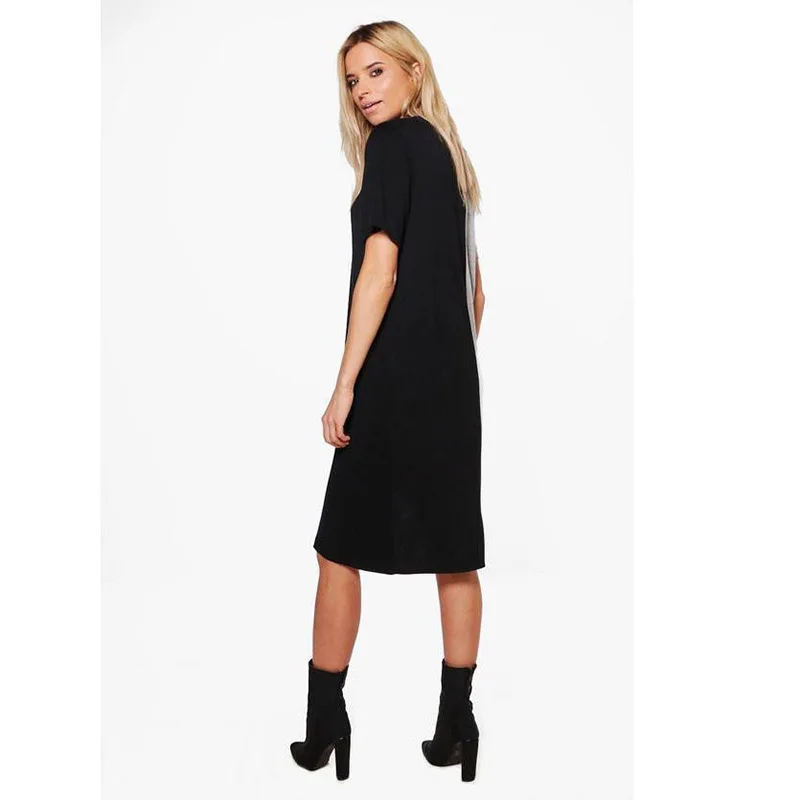 

Spring And Summer New Products European And American Fashion Irregular Stitching Loose Dress Casual All-Match