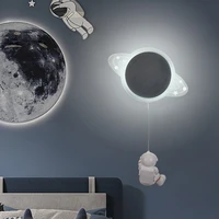 astronaut wall lamp childrens bedroom lamp boys room bedside lamp personality creative nordic cartoon planet lamp