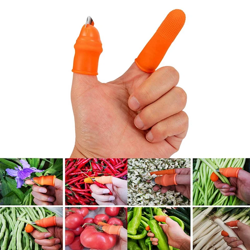 

Simple Silicone Thumb utensil Orange Garden Hand Tool Comfortable and Elegant Quality Excellent Light Weight High Practicality