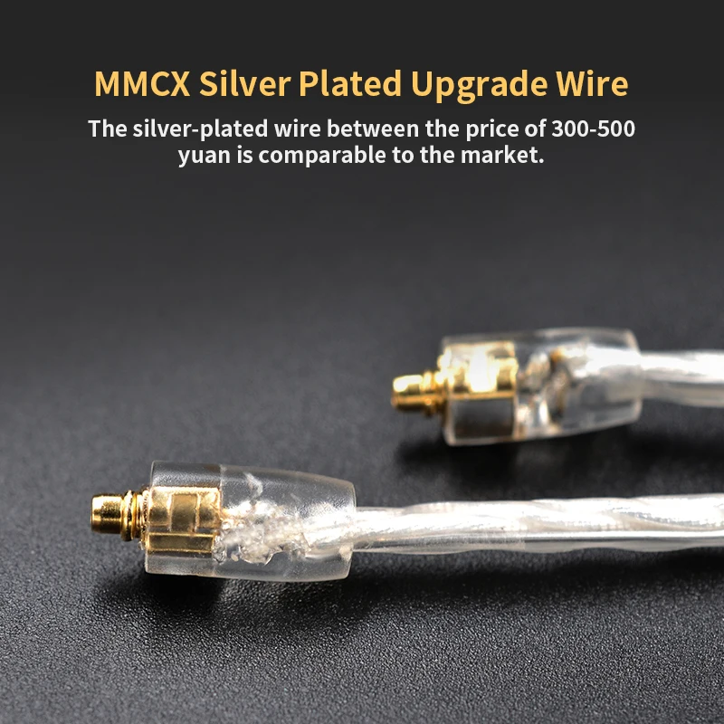 Модернизированный MMCX посеребренный выделенный кабель 2pin 0,75/MMCX разъем KZ AS10 ZS10 ZST ES3 ED12 ZS5 ZS3 ZS5 ZS6 HiFi