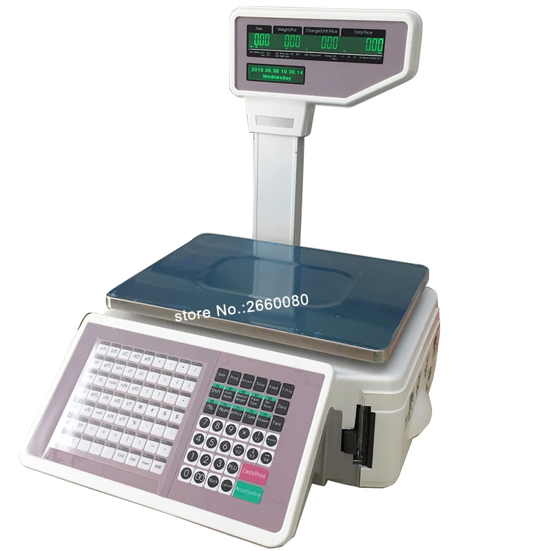 

Label Printing Scale and Cash Register Scale with Thermal Label & Receipt Printer TM-A 2017 Commercial POS Retail Balance Scale