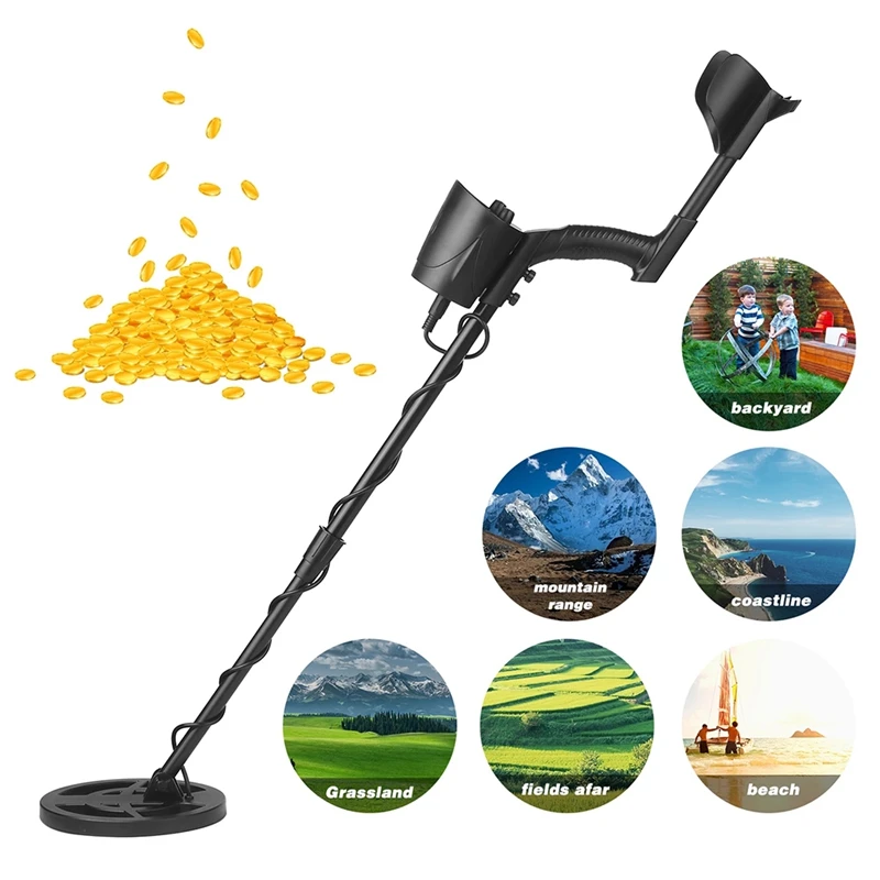 

GT6300 Metal Detector Dual Mode Metal Finder Gold Finder with Waterproof Search Coil Easy for Adults and Kids